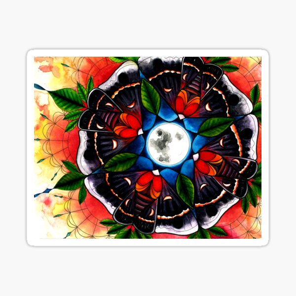 The Moth and the Moon Sticker