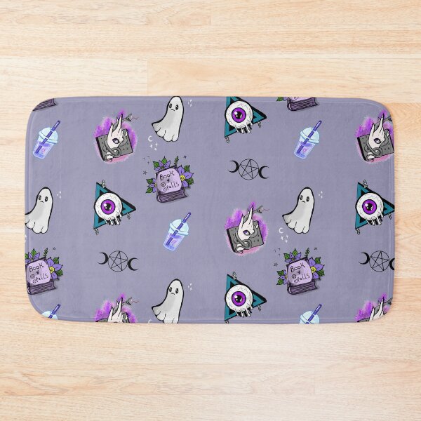 Item preview, Creepy cute Print  purple grey background  designed and sold by DemonicGloom.