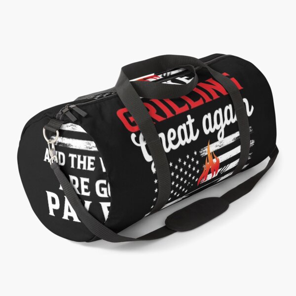 Item preview, Make Grilling Distressed USA Flag Trump BBQ Pit Master designed and sold by LAXIR.
