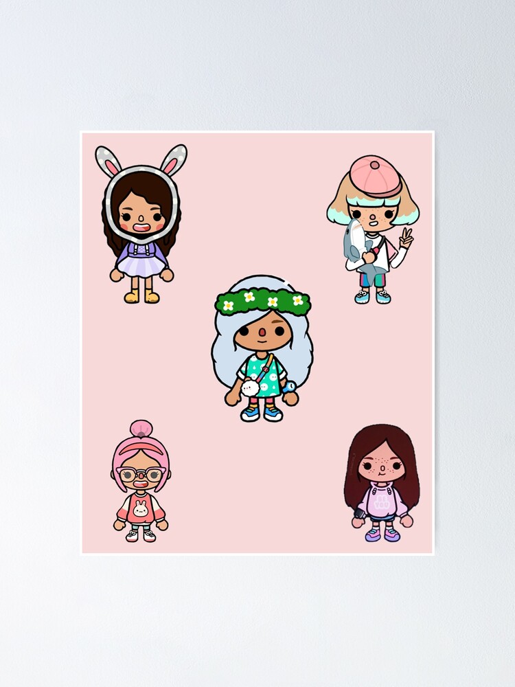 toca boca and gacha life Poster for Sale by kader011