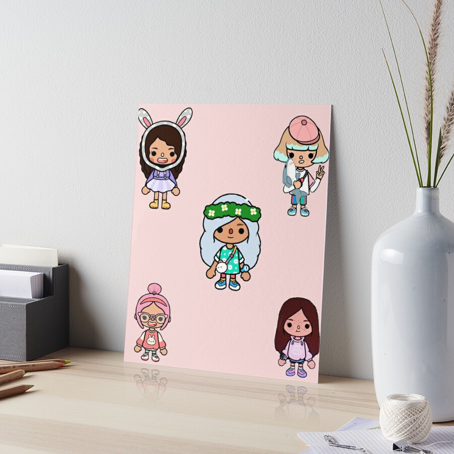 toca boca and gacha life | Art Board Print