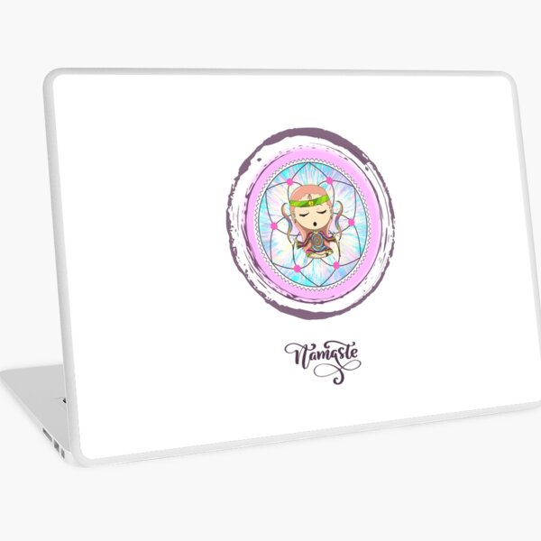 Namaste Yogi - Energy Art - Acrylic Painting & Digital Art Design Laptop Skin