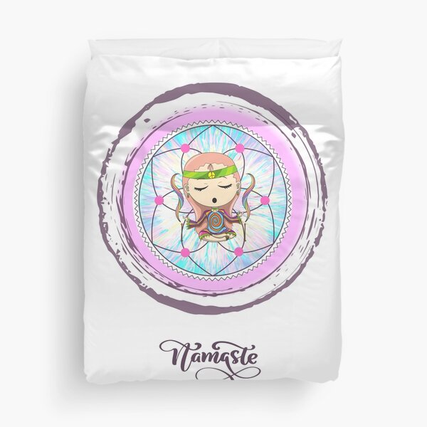 Namaste Yogi - Energy Art - Acrylic Painting & Digital Art Design Duvet Cover