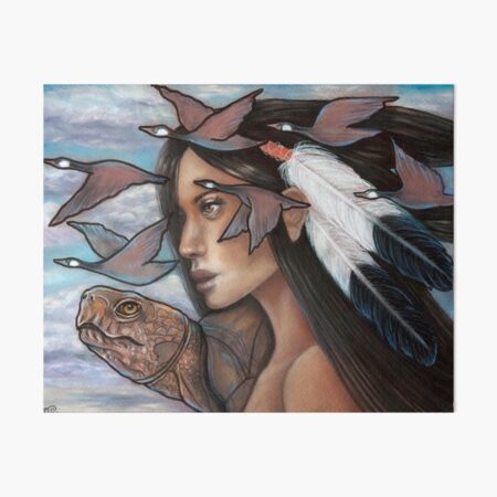 Sky Woman Iroquois Mother Goddess Art Board Print