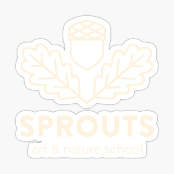Sprouts Logo: Cream Sticker