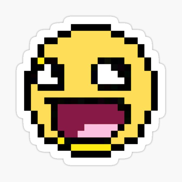 Epic Face - Pixel Art Emoji Transparent PNG - 1200x1200 - Free