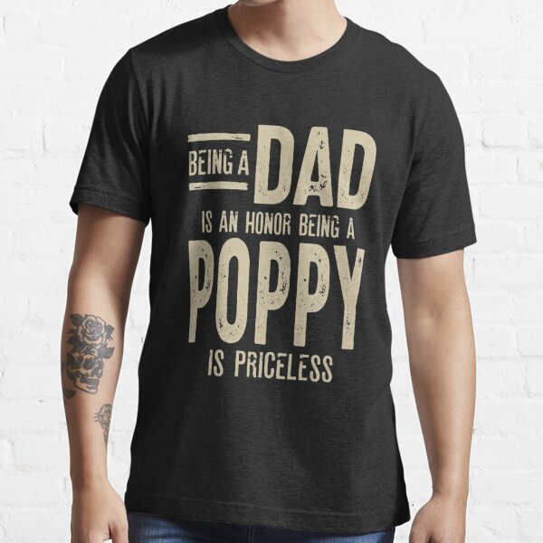 Mens Grandpa Gift Proud Poppy Granddaughter Essential T-Shirt for Sale by  cidolopez