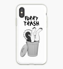 Vinilo o funda para iPhone Basura peluda - Black Husky / Malamute