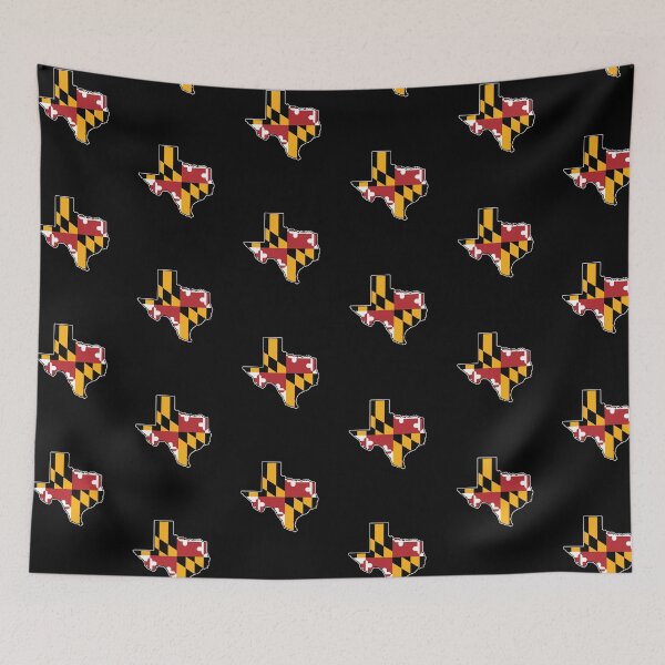 Item preview, Maryland Flag Texas Map designed and sold by MarylandStyle.