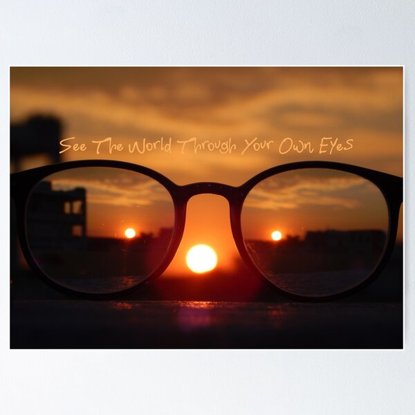 Item preview, See The World Through Your Own Eyes - Sunglasses with sun shining through! designed and sold by DreamTheSpirit.