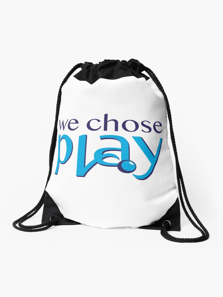 Thumbnail 1 of 3, Drawstring Bag, We chose play designed and sold by affectautism.
