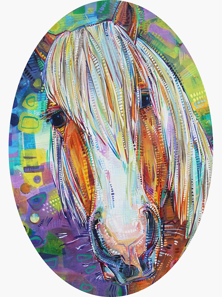 Haflinger Horse Painting - 2016 by gwennpaints