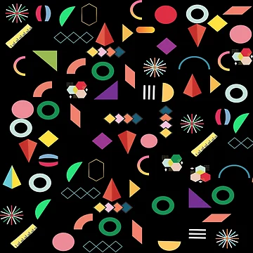 Artwork thumbnail, Geometric forms pattern. by THEPURITYSTAR