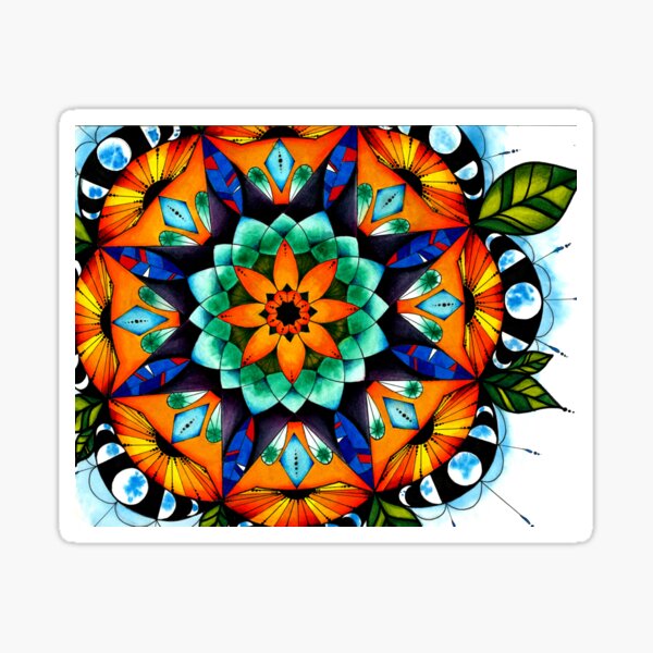 The Fox and the Moon Mandala Sticker