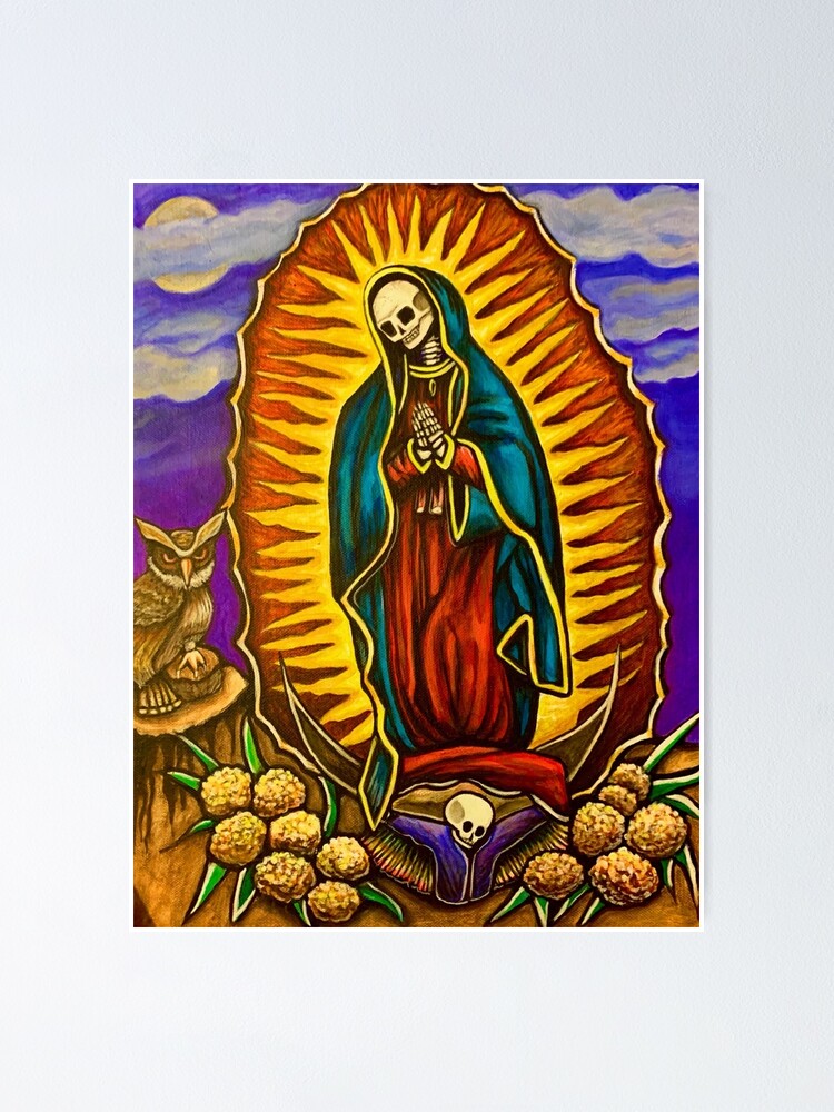Canvas Print Santa Muerte Painting, Santa Muerte Art, Santisima