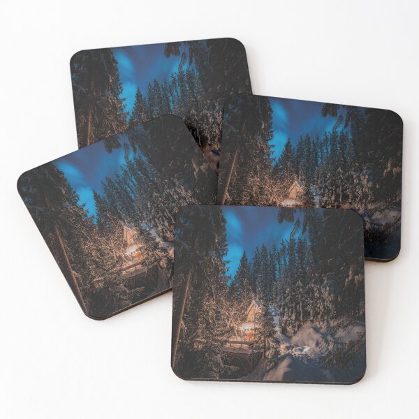 Item preview, View Of The Ice Pines And The Barn At Night designed and sold by justbejoker.