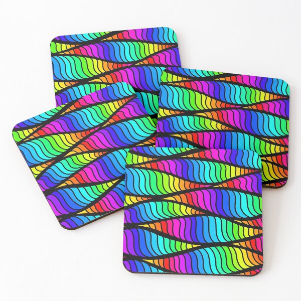 Item preview, Rainbow Psychedelic wave pattern designed and sold by ptelling.
