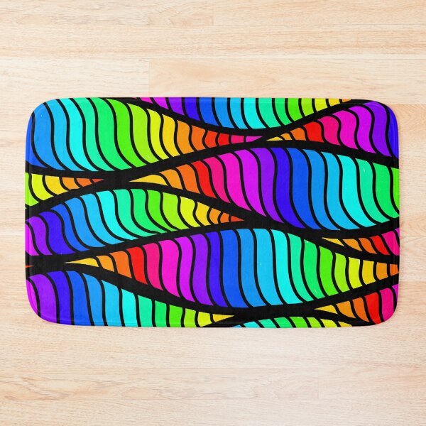 Item preview, Rainbow Psychedelic wave pattern designed and sold by ptelling.