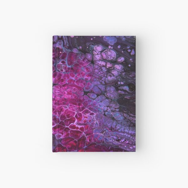 Flow Art Collection – Purple & Pink - Acrylic Paint Pouring Hardcover Journal