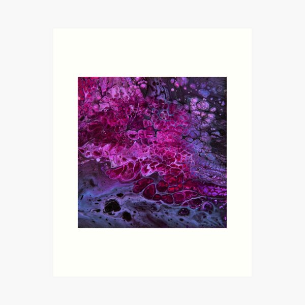 Flow Art Collection – Purple & Pink - Acrylic Paint Pouring Art Print