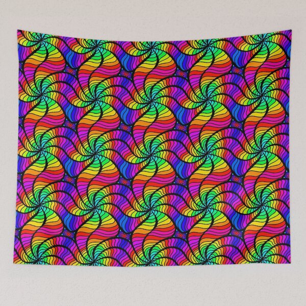 Item preview, Rainbow Psychedelic Spiral Pattern designed and sold by ptelling.