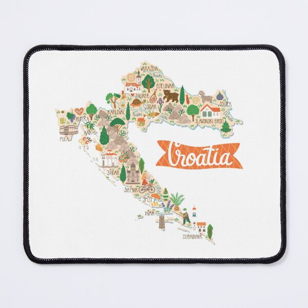 Item preview, Croatia Travel Map designed and sold by mattpanta.