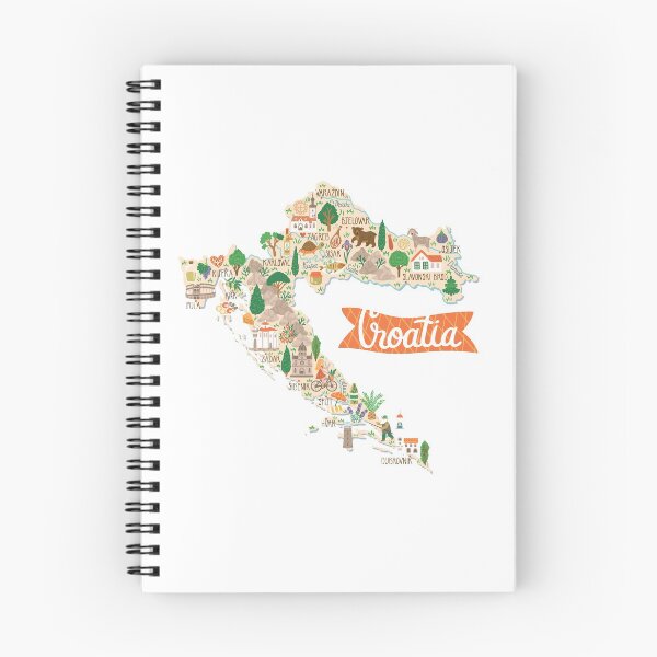 Item preview, Croatia Travel Map designed and sold by mattpanta.