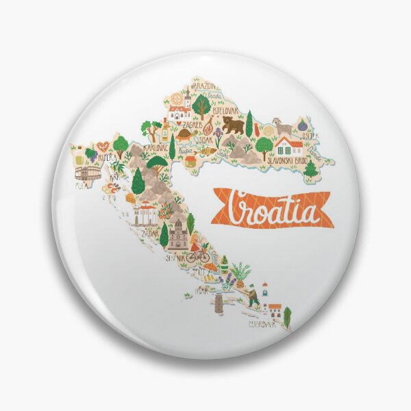 Item preview, Croatia Travel Map designed and sold by mattpanta.