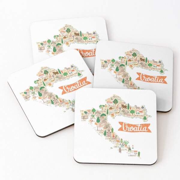 Item preview, Croatia Travel Map designed and sold by mattpanta.