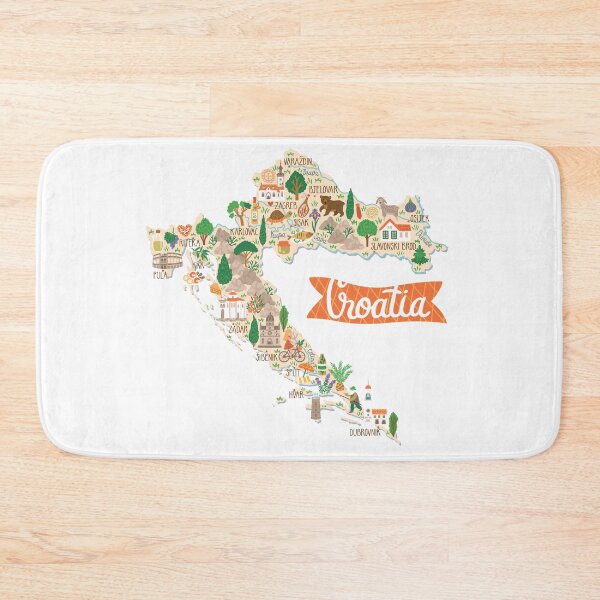 Item preview, Croatia Travel Map designed and sold by mattpanta.