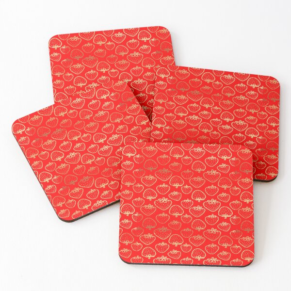 Item preview, Golden Strawberries Fruit Pattern designed and sold by Alladin7.