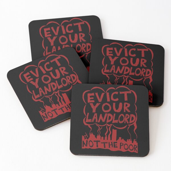Item preview, Evict Your Landlord Not The Poor - Punk, Leftist, Socialist, Anarchist Squatter  designed and sold by SpaceDogLaika.
