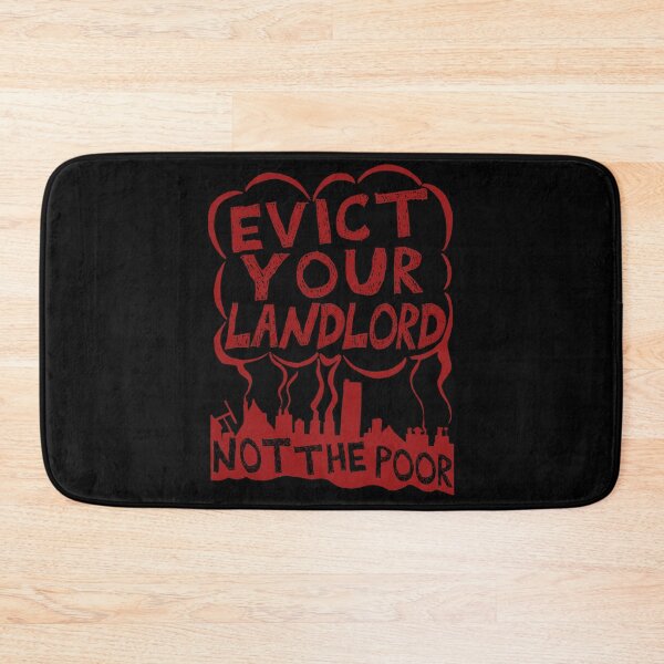 Item preview, Evict Your Landlord Not The Poor - Punk, Leftist, Socialist, Anarchist Squatter  designed and sold by SpaceDogLaika.