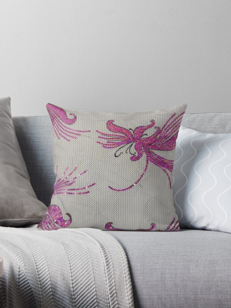 Sequin flamingo outlet pillow