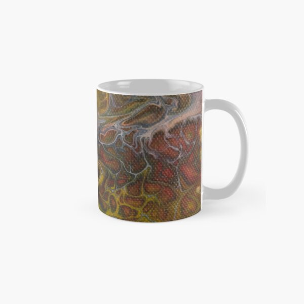 Flow Art Collection – Browns & Greens - Acrylic Paint Pouring Classic Mug
