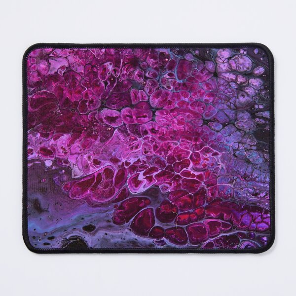 Flow Art Collection – Purple & Pink - Acrylic Paint Pouring Mouse Pad