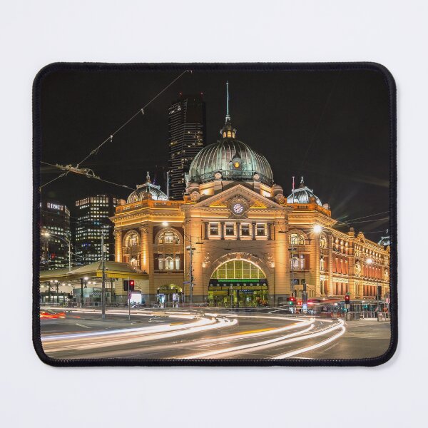 Item preview, Flinders Street Station at Night designed and sold by susanzentay.