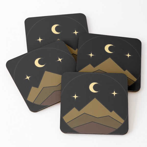 Item preview, geometric mountains line art sun moon landscape designed and sold by t-style-jmah.