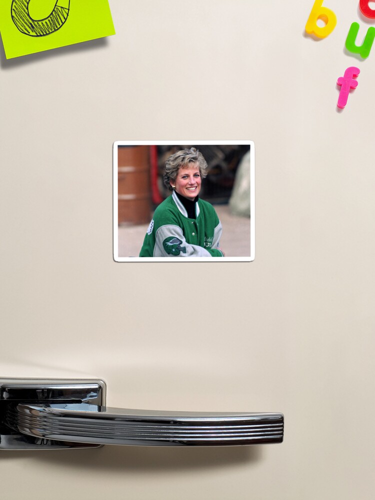 THE VINTAGE PRINCESS DIANA LOVES TO WEAR A JACKET WITH THE EAGLES SHIRT AND  STICKER  Sticker for Sale by Thomaszeto