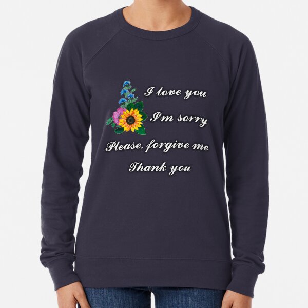 Ho'oponopono Phrases I love you Thank You Sudadera ligera