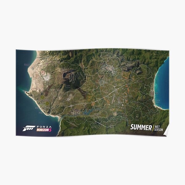 Forza Horizon 5 Map Poster