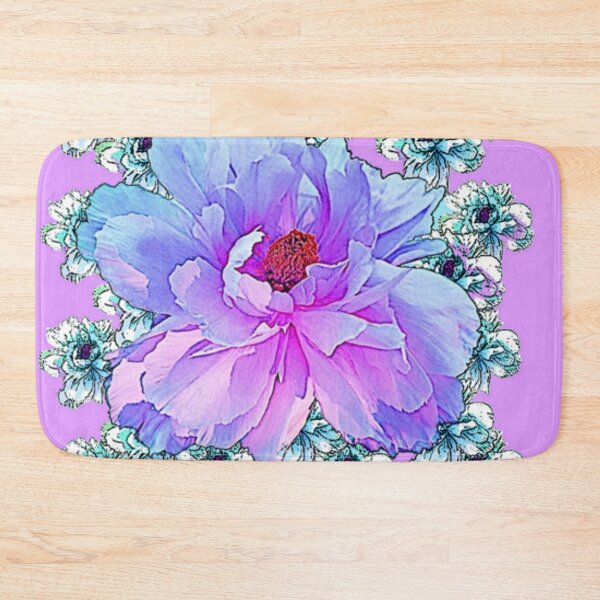 Item preview,  DECORATIVE PEONY FLOWERS ABSTRACT PURPLE ART designed and sold by sharlesart.