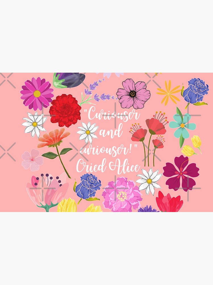 Thumbnail 4 of 4, Zipper Pouch, Curiouser and Curiouser Alice In Wonderland Quote and Art designed and sold by Dollfacedesign.