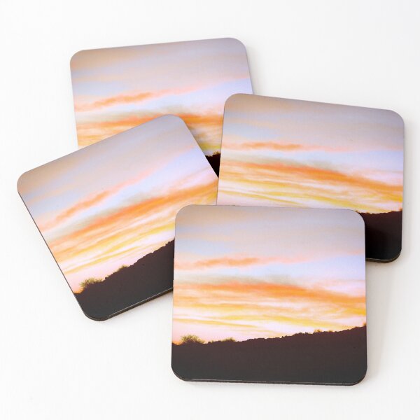 Item preview, Stunning evening vibrant sky with blue, orange and yellow sunset clouds in the desert designed and sold by Alahyane Said.