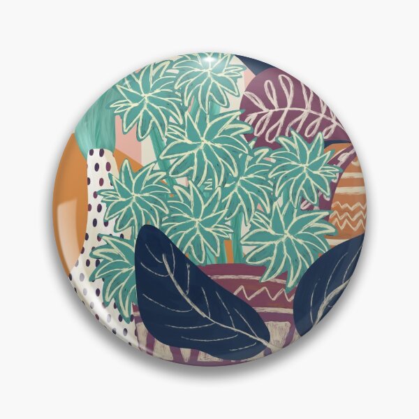Item preview, Hamptons style potted plant abstract collage. designed and sold by LaBellCreative.