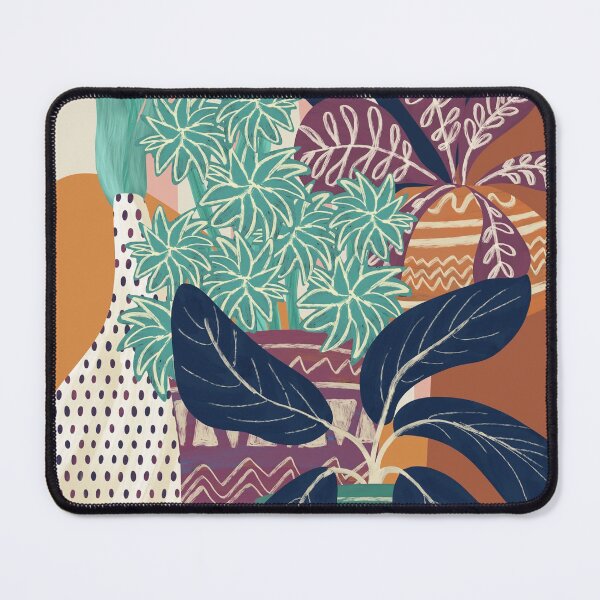 Item preview, Hamptons style potted plant abstract collage. designed and sold by LaBellCreative.