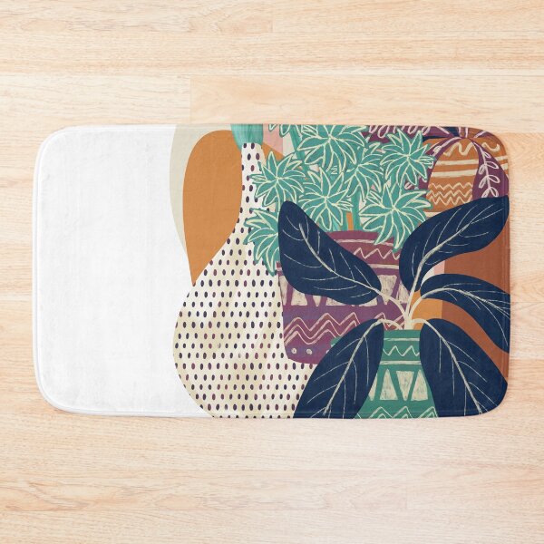 Item preview, Hamptons style potted plant abstract collage. designed and sold by LaBellCreative.