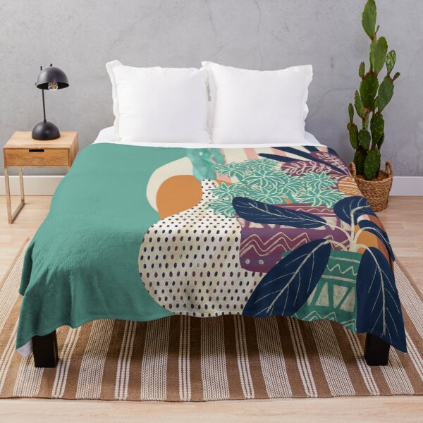 Item preview, Hamptons style potted plant abstract collage. designed and sold by LaBellCreative.