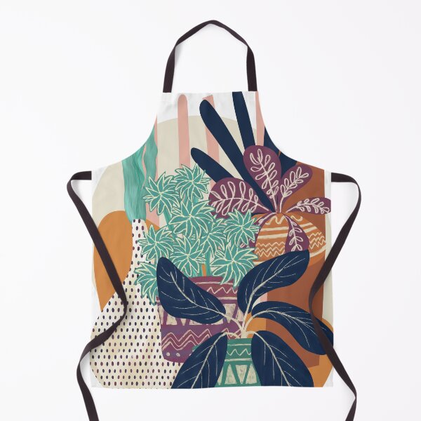 Item preview, Hamptons style potted plant abstract collage. designed and sold by LaBellCreative.