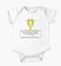 Annoyed Giraffe One Piece - Short Sleeve